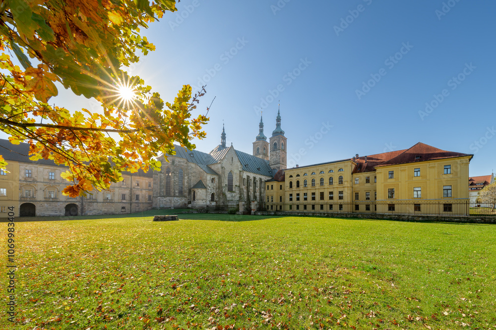 Obraz premium Monastery Tepla - old Premonstratensian monastery founded in the 12th century near the town of Tepla near spa city Marianske Lazne (Marienbad) - Czech Republic, Europe