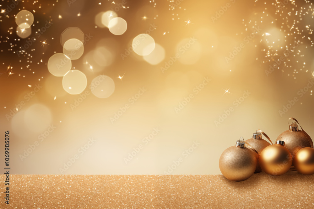 Fototapeta premium Christmas golden background