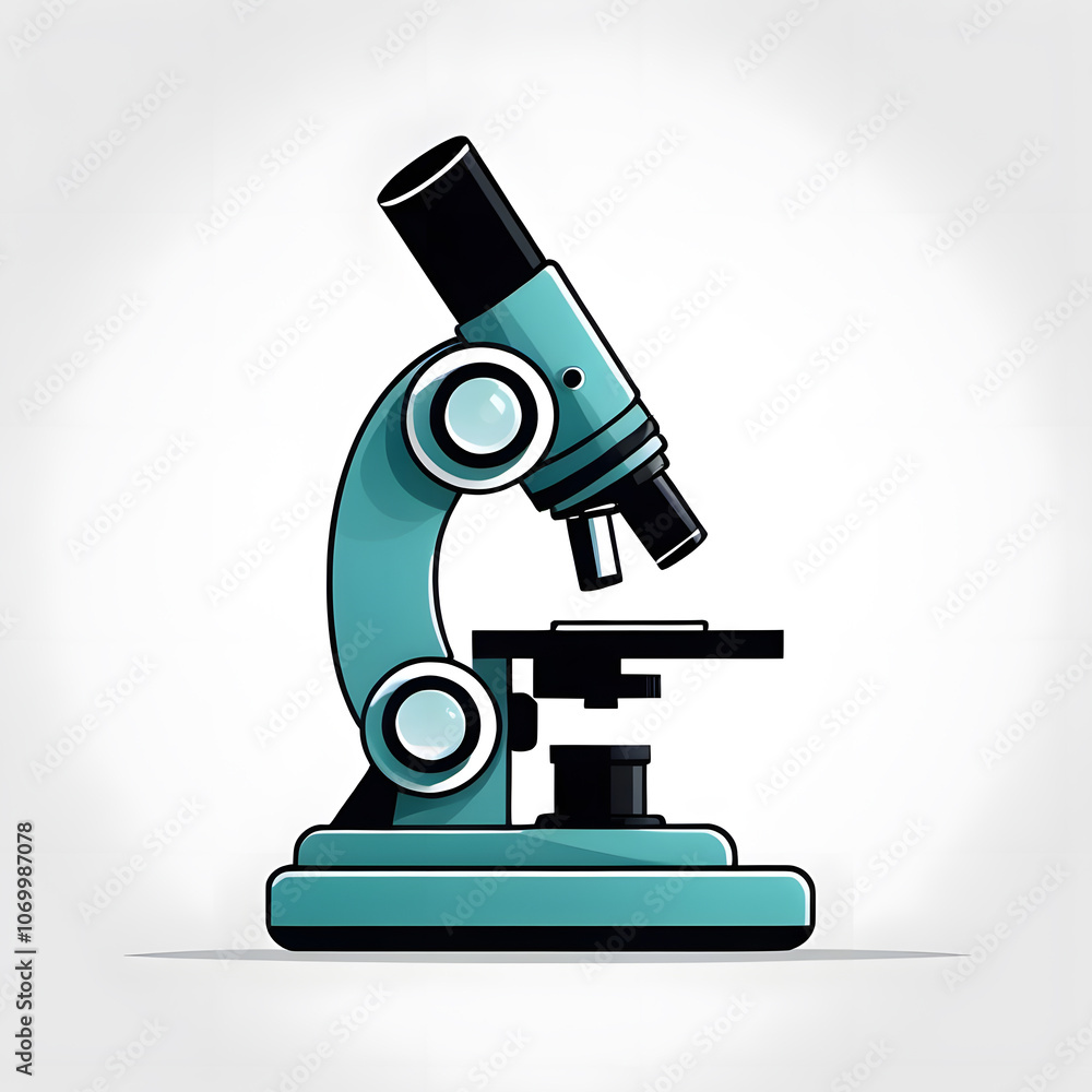microscope isolated on white microscope isolated on white