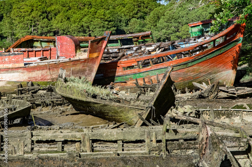 Cimetière de bateaux (Bretagne, Morbihan) photo