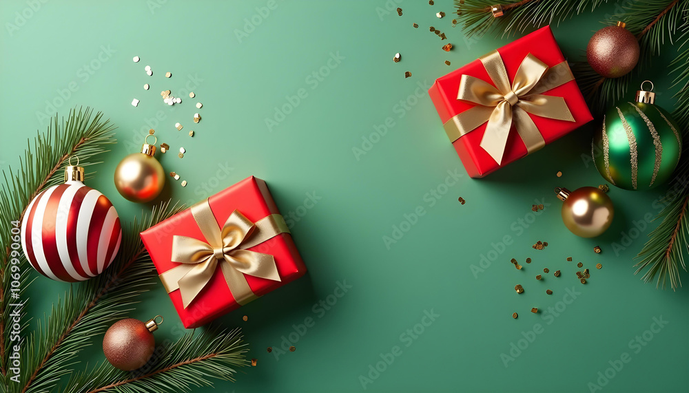 Naklejka premium social media background sale promo gift box xmas celebration