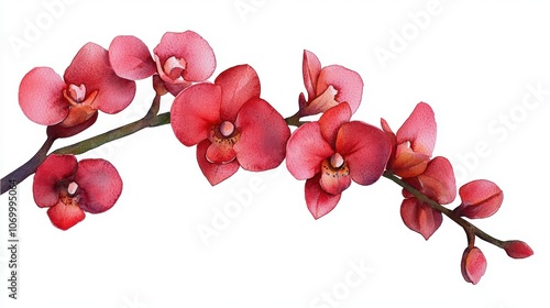 Wallpaper Mural Elegant Watercolor Orchid Floral Artwork Torontodigital.ca