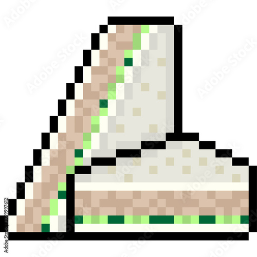 サンドイッチ ツナサンド ドット絵 8bit (.ai)