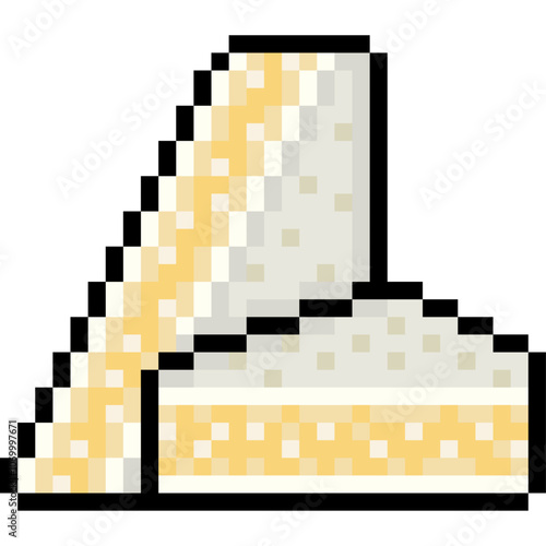 サンドイッチ たまごサンド ドット絵 8bit (.ai) - pixel art egg salad sandwich photo