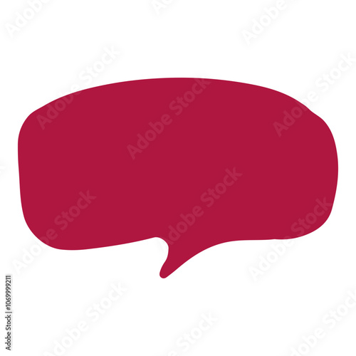 Simple red of a thought bubble on a white background, symbolizing thinking, imagination, or ideas. Ideal for brainstorming concepts, creative projects, and communication themes.