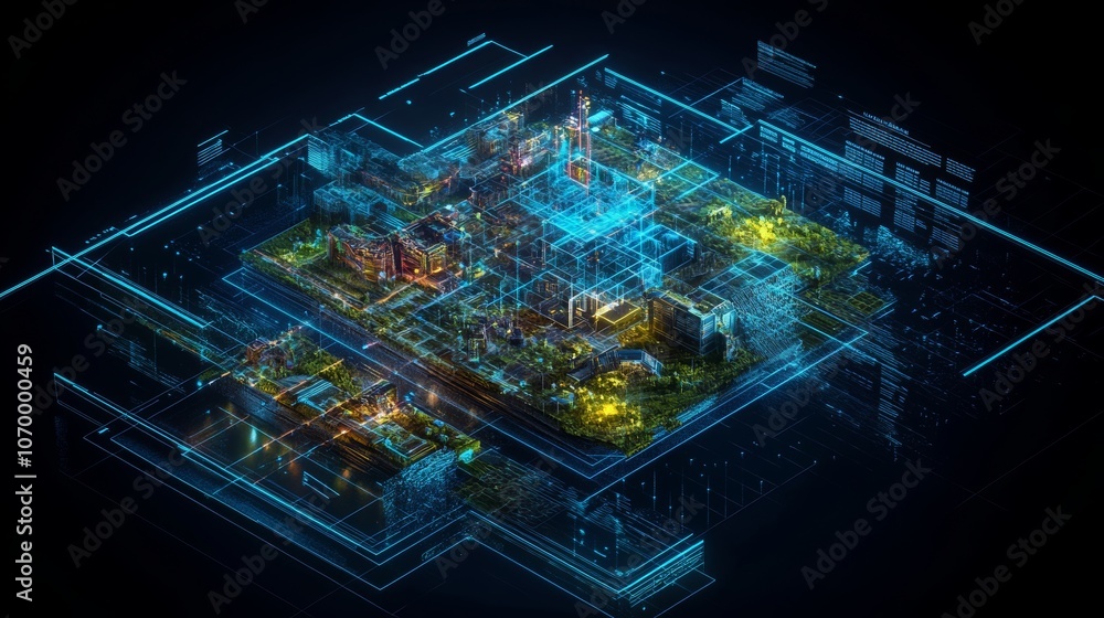Digital Cityscape: Futuristic Urban Design Digital Cityscape: Futuristic Urban Design