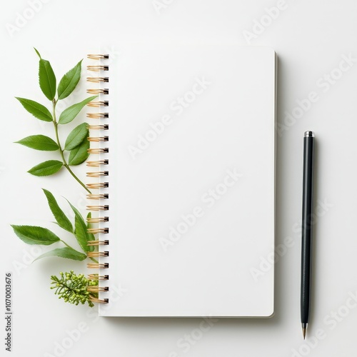 A spiral notebook with a pen on top of it