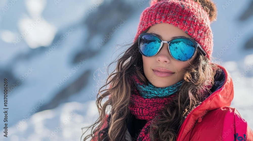 Woman in Winter Mountains Woman in Winter Mountains