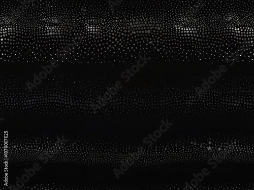 Minimalist Monochromatic Design of Waves and Dots on a Black Background