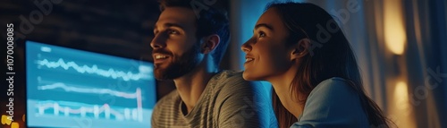 Young Couple Discussing Dig...