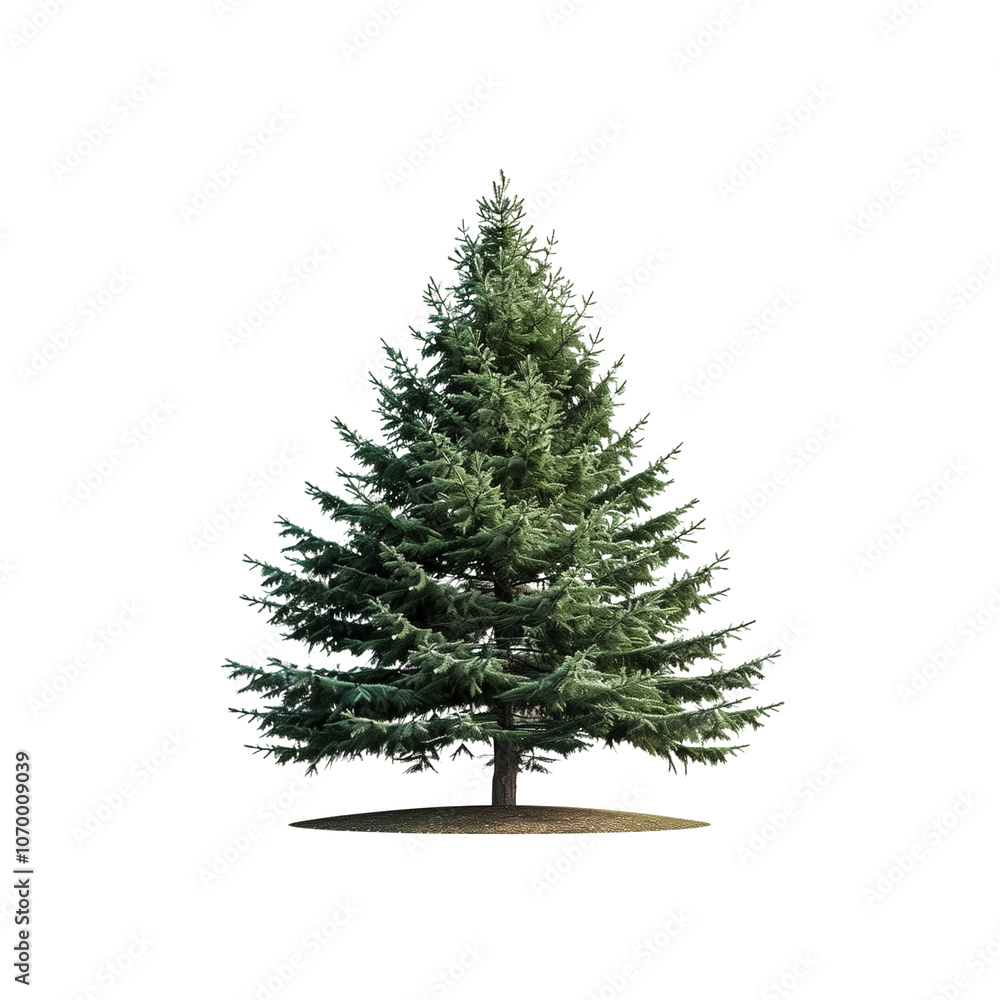 Christmas tree, against a white background for clean cutout Christmas tree, against a white background for clean cutout