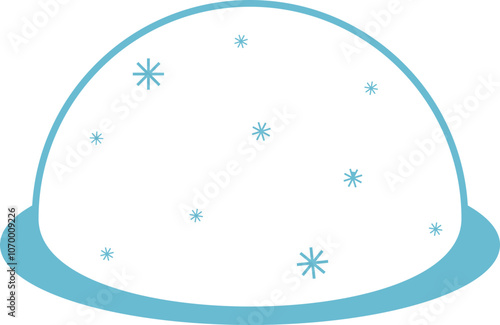 snow globe chrismas element illustration icon