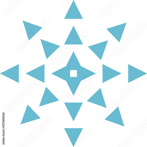 snowflake chrismas element illustration icon