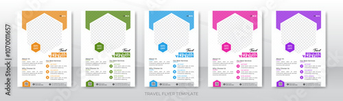 Vacation travel brochure flyer design template, travel flyer template design