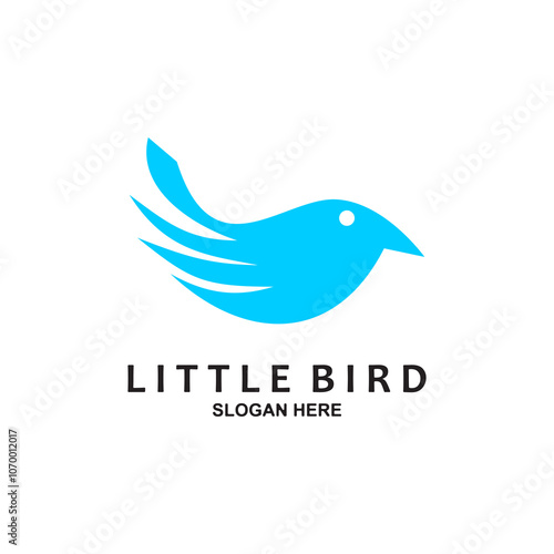 Small Bird Social Logo Design Inspiration Vector, Unique bird icon.