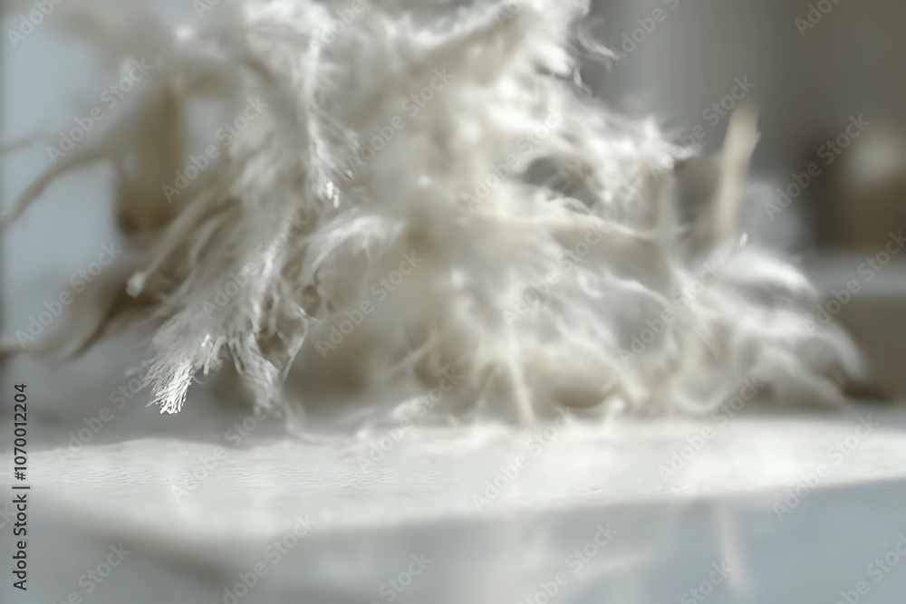 A delicate macro shot of a smooth, white marble table, reflecting the soft, natural light. In the blurred background A delicate macro shot of a smooth, white marble table, reflecting the soft, natural light. In the blurred background