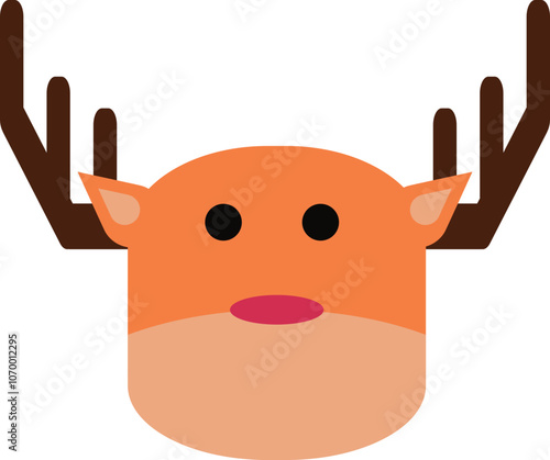 deer chrismas element illustration.svg