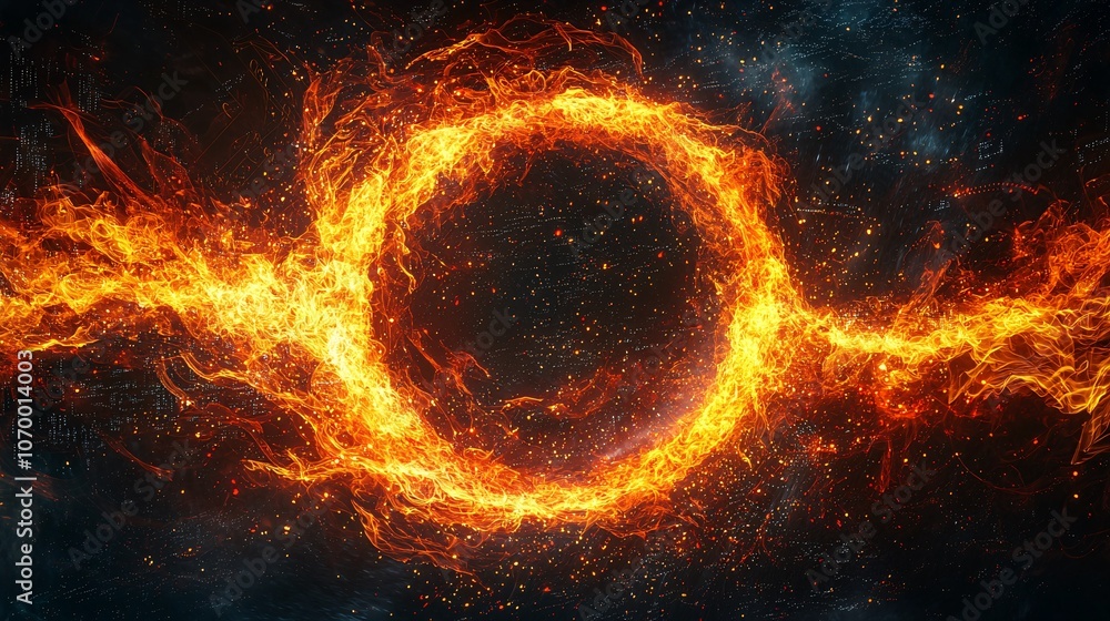 Fiery Circle Abstract Background. Fiery Circle Abstract Background.