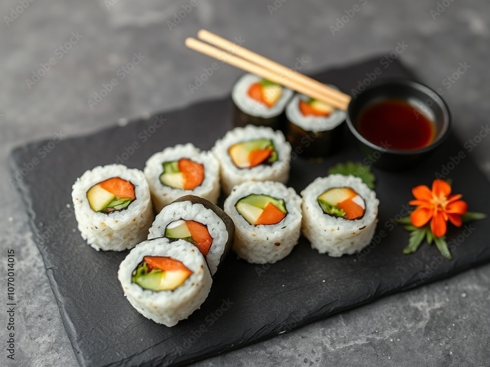 sushi on a plate sushi on a plate