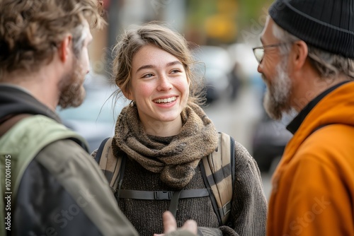 Volunteers sharing gospel message