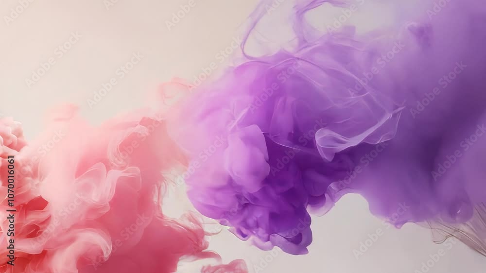 Animated abstract smoky background texture of soft pastel colors. Delicate fluffy swirls of pink, peach and purple create an airy, mesmerizing atmosphere with smooth transitions Animated abstract smoky background texture of soft pastel colors. Delicate fluffy swirls of pink, peach and purple create an airy, mesmerizing atmosphere with smooth transitions