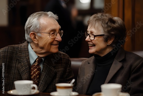 Seniors gathering for tea