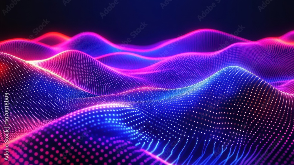 A vibrant visualization of digital waves in shades of blue and pink, creating a mesmerizing abstract landscape. A vibrant visualization of digital waves in shades of blue and pink, creating a mesmerizing abstract landscape.