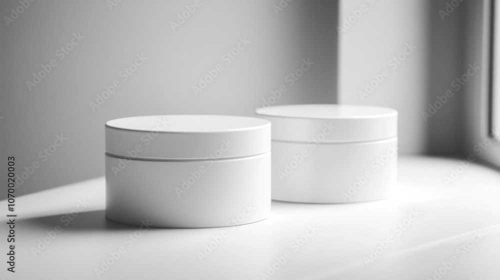 Blank cosmetics containers beauty product showcase Blank cosmetics containers beauty product showcase
