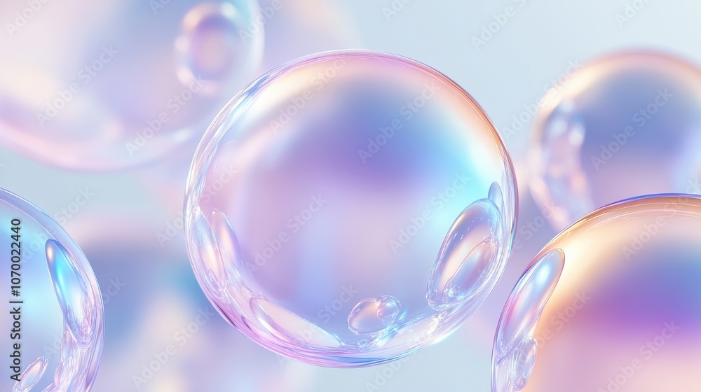 Colorful soap bubbles floating in a soft pastel atmosphere, creating a whimsical and dreamy scene. Colorful soap bubbles floating in a soft pastel atmosphere, creating a whimsical and dreamy scene.