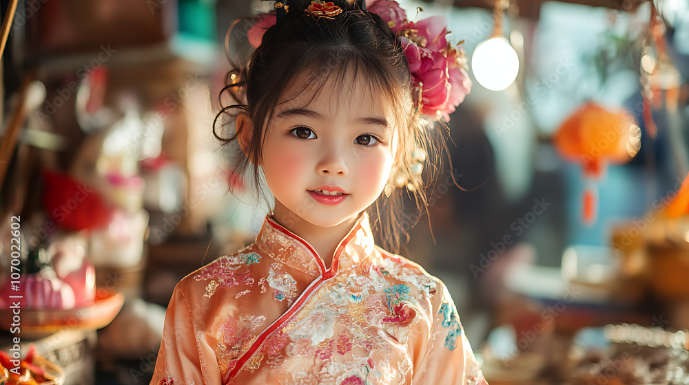 Adorable Child in Traditional Chinese Dress Adorable Child in Traditional Chinese Dress