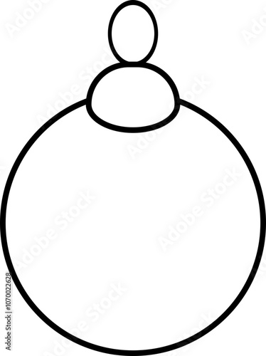 chrismas ball element illustration outline.svg