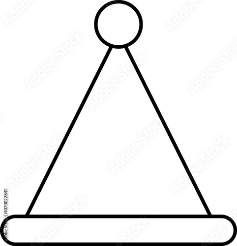 chrismas hat element illustration outline.svg