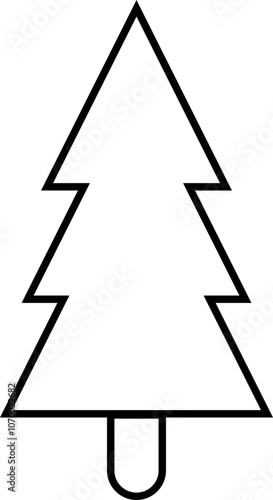chrismas tree element illustration outline.svg