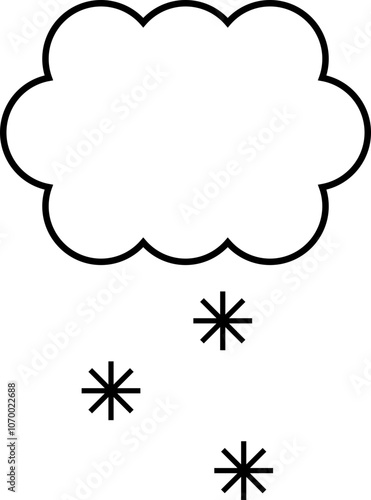 cloud snow chrismas element illustration outline.svg