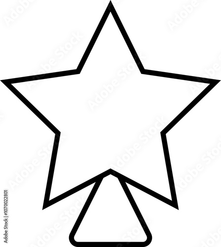 star chrismas element illustration outline.svg