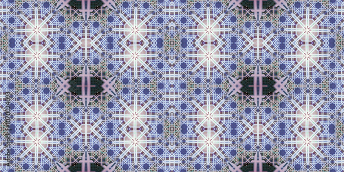 Seamless kaleidoscope pattern. The texture of the woven pattern. Endless pattern