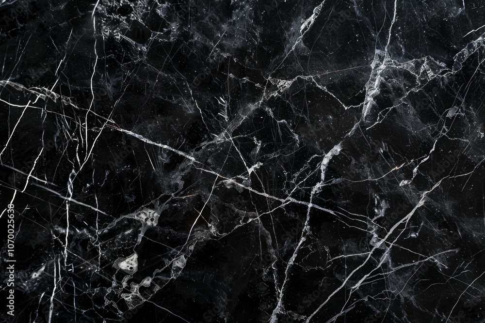 Image of Deep black marble pattern with white veins. Texture for background usage Image of Deep black marble pattern with white veins. Texture for background usage