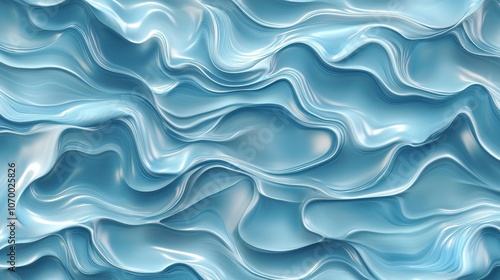 A mesmerizing abstract wave pattern in soothing shades of blue, creating a tranquil and dynamic visual experience.