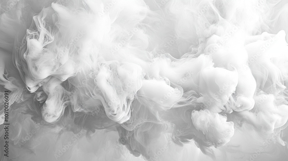 A mesmerizing swirl of soft white smoke, creating an ethereal and dreamy atmosphere. A mesmerizing swirl of soft white smoke, creating an ethereal and dreamy atmosphere.