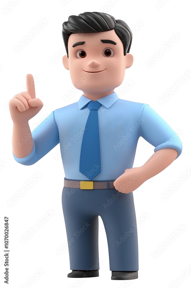 3D Illustration of smiling Asian man. Presentation concept. 3D rendering on transparent background. 3D Illustration of smiling Asian man. Presentation concept. 3D rendering on transparent background.