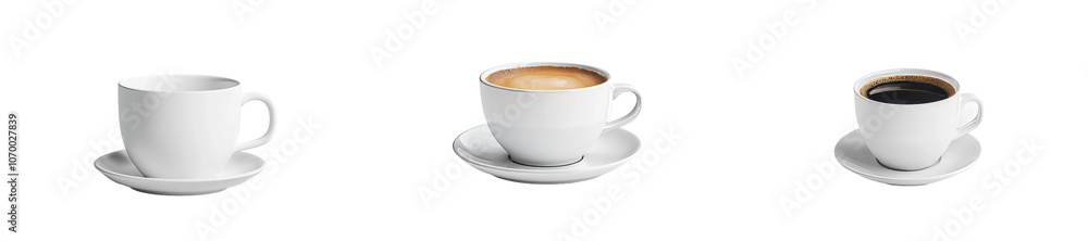Isolated coffee cup with hot black coffee, isolated design element, Stock Image Isolated coffee cup with hot black coffee, isolated design element, Stock Image
