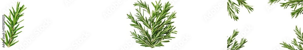 Fototapeta premium This is a transparent background image of a rosemary leaf herbal spice