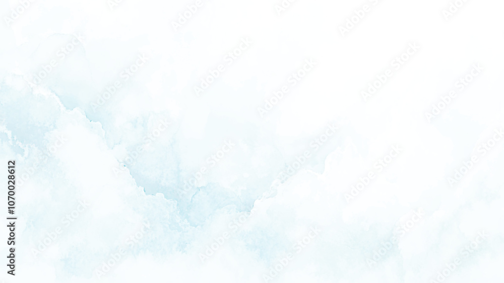 Fototapeta premium soft sky blue paint aquarelle hand-painted watercolor background with watercolor stains, creative blue design.