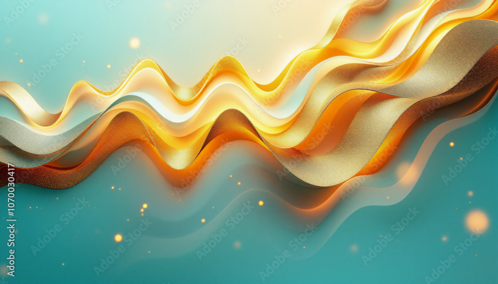 The Magical Dance of Golden Waves: Luxury Abstract Composition The Magical Dance of Golden Waves: Luxury Abstract Composition