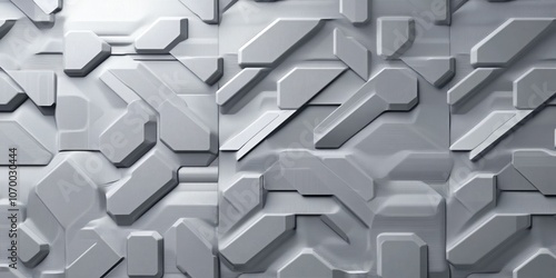 Abstract textured wall design featuring geometric patterns and varying shades of gray in a contemporary setting, background