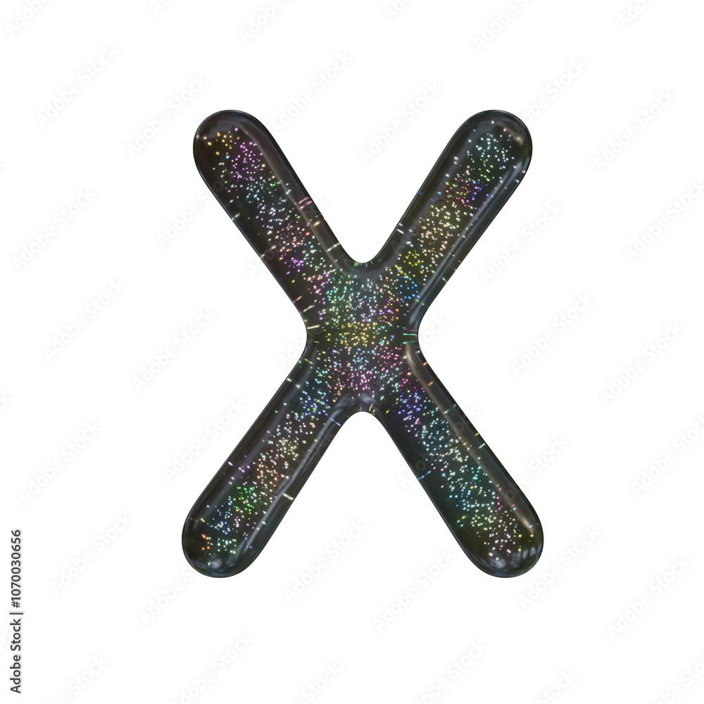 3D Simple Black Alphabet - Light Particles 3D Simple Black Alphabet - Light Particles