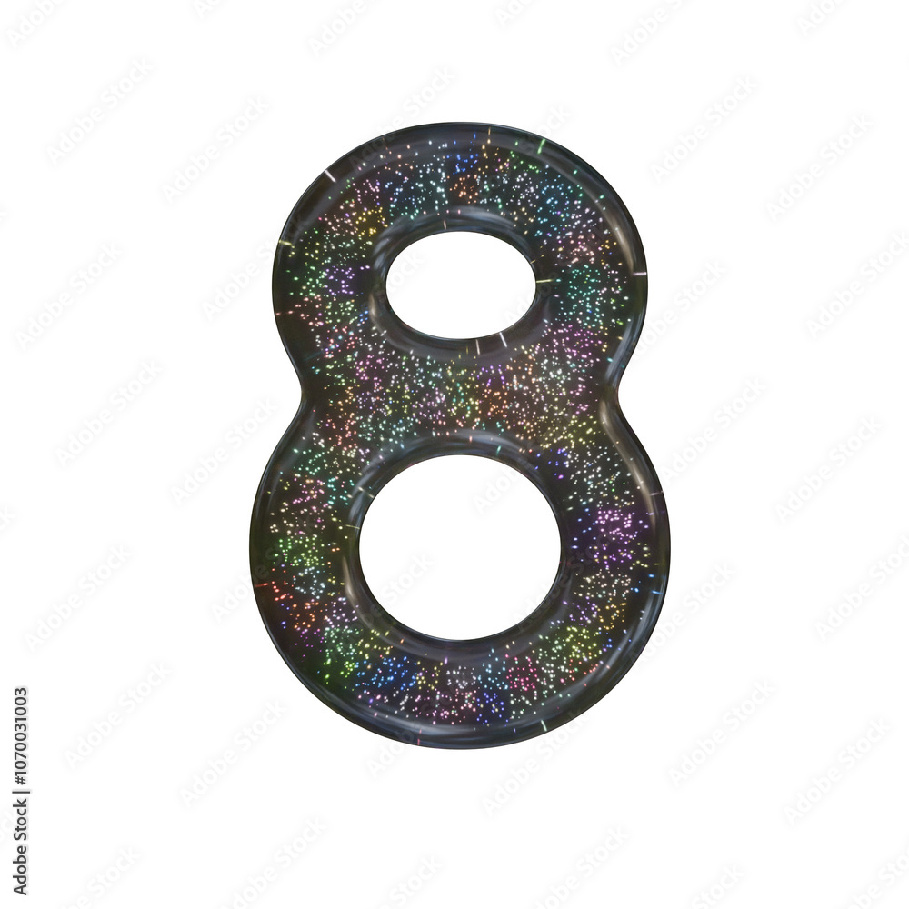 3D Simple Black Alphabet - Light Particles 3D Simple Black Alphabet - Light Particles