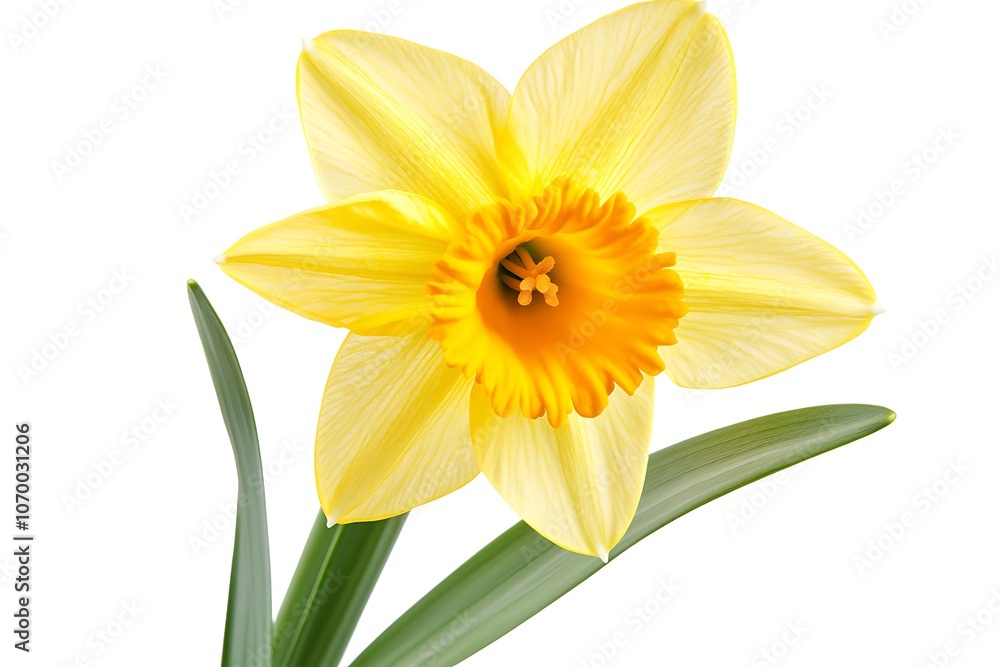 Fototapeta premium Daffodil isolated on white background, close up