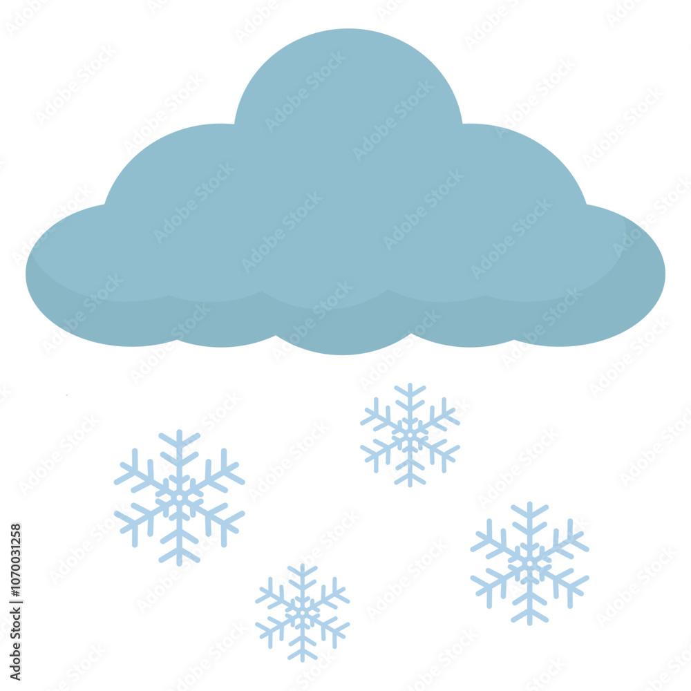 Flat icon of snow isolated on white background. Flat icon of snow isolated on white background.