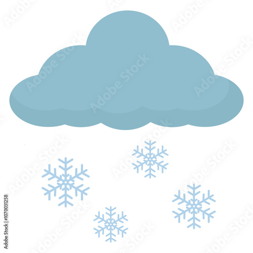 Flat icon of snow isolated on white background.